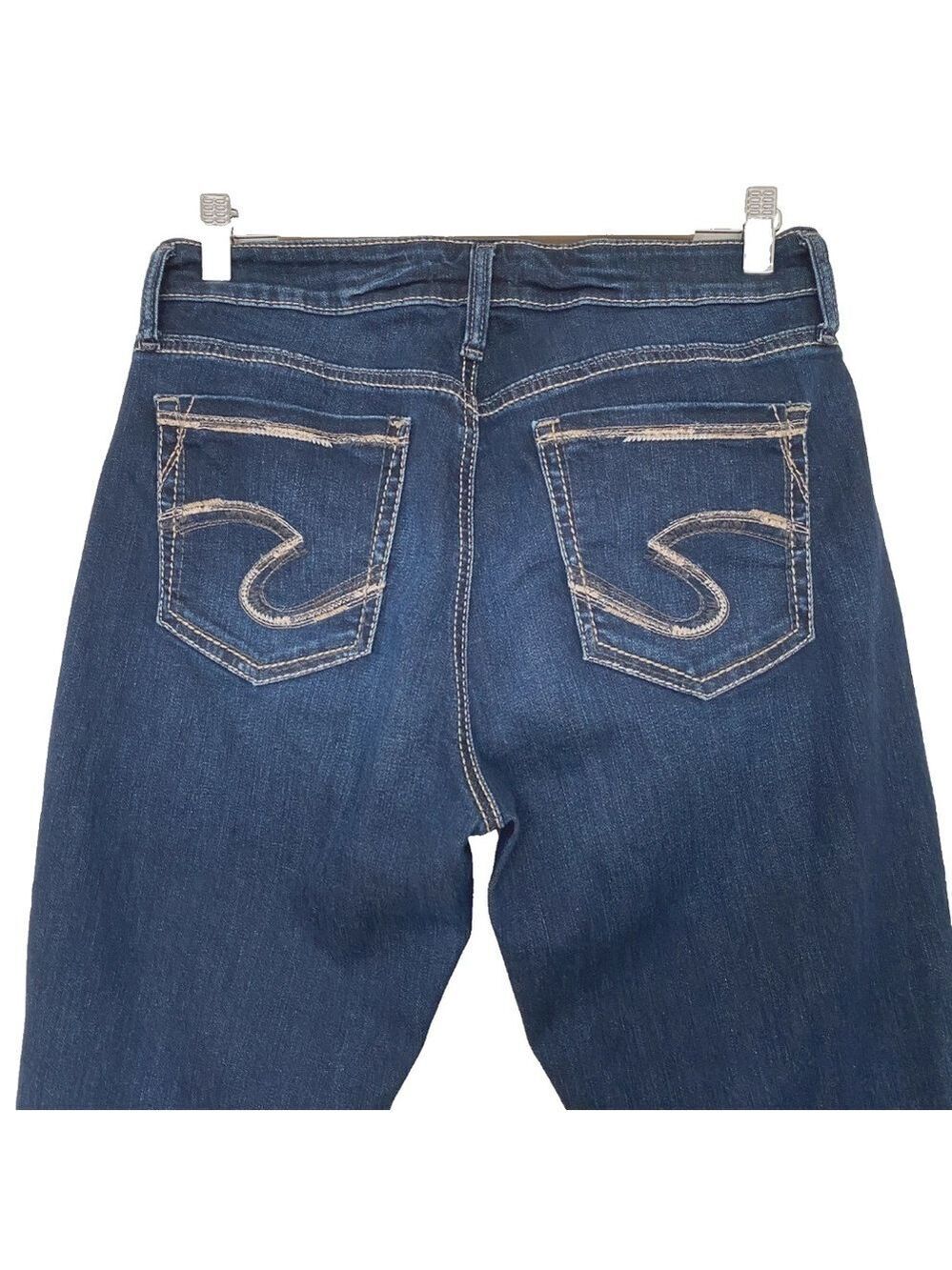 Silver Avery Straight Jeans Mid Rise Women's 32X30 Dark Wash